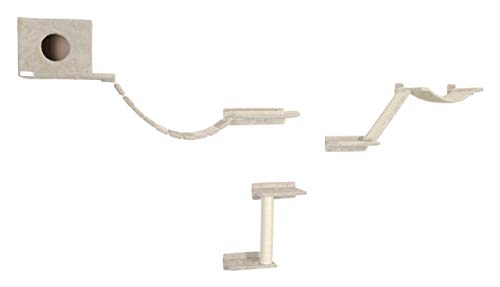 Kerbl Kletterwand „Mount Everest“ für Katzen, 9-teilig, 1x Rampe / 1x Hängematte / 1x Hängebrücke...