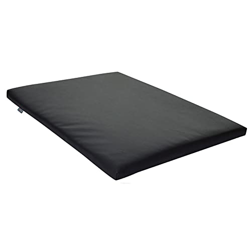 Hundematte Hundebett Capri (M - 80cm x 60cm, Schwarz)