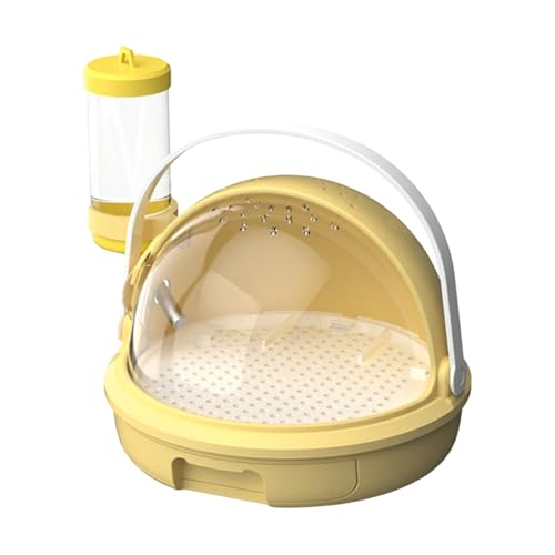 Vogeltransporter – 16 x 16 x 13 cm großer tragbarer Kleintierkäfig mit drehbarem Deckel, leichte...