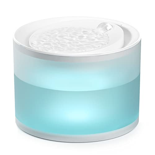 Meowant Trinkbrunnen für Katzen mit kabelloser Wasserpumpe, 2,2L Katzenbrunnen, superleise / kabellos...