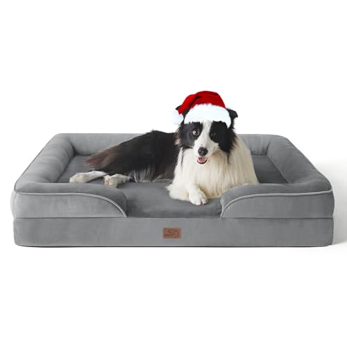 BEDSURE orthopädisches Hundebett Ergonomisches Hundesofa - 89x63 cm Hundecouch mit eierförmiger...