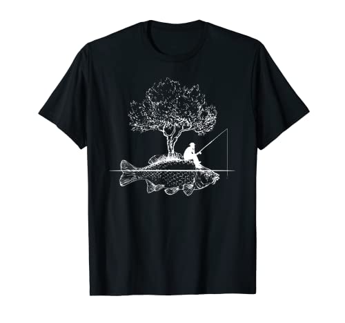 Angel Fisch Insel Kreativ Kunst Angler Geschenk T-Shirt