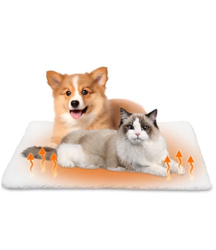 TIDEVAN Wärmedecke für Katzen & Hunde, 60x45 cm Selbstheizende Decke, Thermodecke Geräuschlos,...