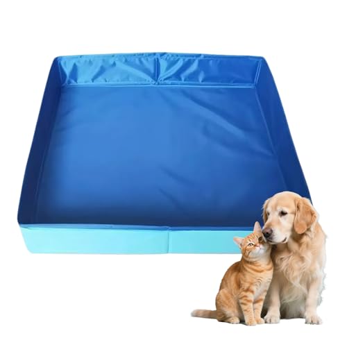 50x50x10 cm Eckig Hundepool fur Kleine Hunde Hundebecken Katzenpool Faltbare Schwimmbecken Hund...