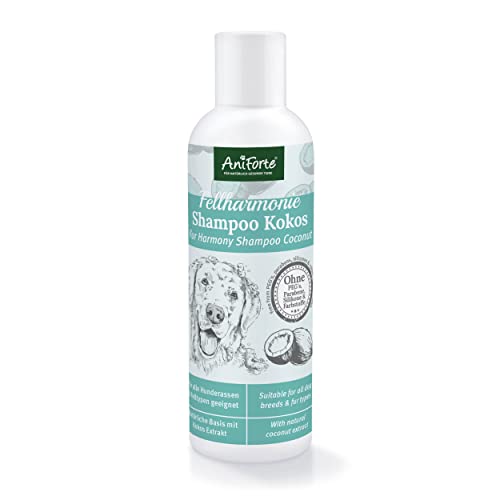AniForte Fellharmonie Hundeshampoo mit Kokosöl & Aloe Vera 200ml – Pflegeshampoo für Hunde, Vitale...