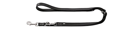 HUNTER CANNES Verstellbare Führleine für Hunde, Leder, Nappaleder, weich, edel, elegant, 2,0 x 200 cm,...