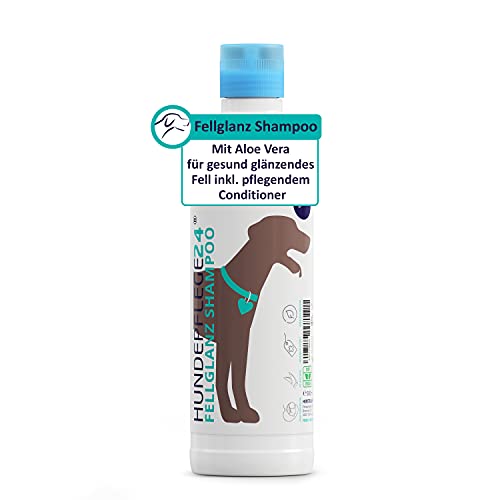 Hundepflege24 Hundeshampoo Fellglanz & Hunde Conditioner 500ml - Für gesundes glänzendes Fell & bessere...