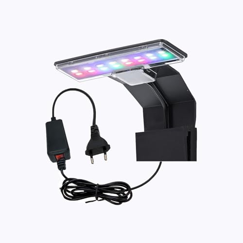 GERUI Aquarium LED Beleuchtung, 3 Farben Licht Lampe, 220V 6W Nano Beleuchtung für Wasserpflanzen und...