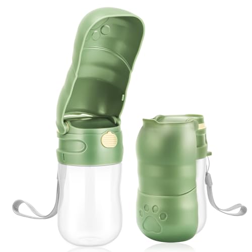 AJOXEL Trinkflasche Hunde für Unterwegs 350 ml, 180°Faltbarer Hundetrinkflasche für Unterwegs,...