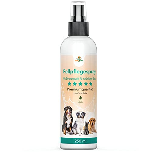 Mahu Natur 250 ml Fellpflegespray für Hunde & Katzen - Pflegt die Haut bei Juckreiz, Verknotungen und...
