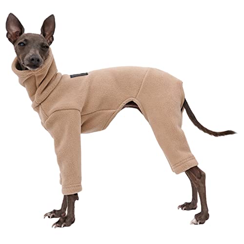 Windhund-Kleidung – Winter-Overall für Hunde, warmer Fleece-Rollkragen-Overall, Vierbein-Strampler,...