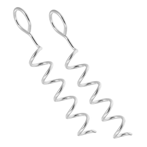 HOUDERCO 2Stücke Hundepfahl Spiralförmige Erdspieße aus Langlebigem für Sicheres Anbinden im Garten...