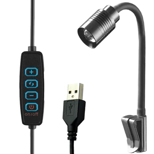 GERUI 3W Clip-on-Aquarium-Licht,Verstellbares Aquarium-USB-Licht zum Anstecken - Verbessern Sie das...