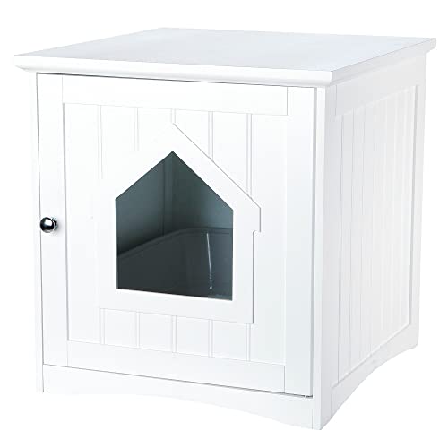 Trixie 40290 Katzenhaus für Katzentoilette, 49 × 51 × 51 cm, weiß
