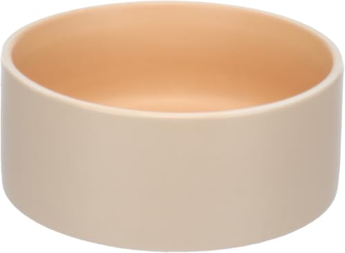 Hundenapf Keramik – hundenapf mittelgroße Hunde – 800ml – rutschfest & robust – beige & orange...