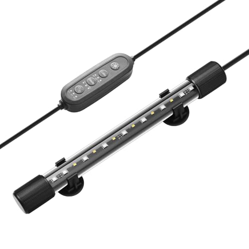 FEDOUR 28CM Aquarium Led Beleuchtung, 24/7-Modus Aquarium LED Licht mit Vollspektrum RGBW LEDs, IP68...