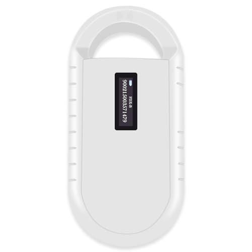 Smoostart Haustier Mikrochipscann, Tierchip Lesegerät Chipleser Hunde Chip Scanner Katze ISO11784/(85)...