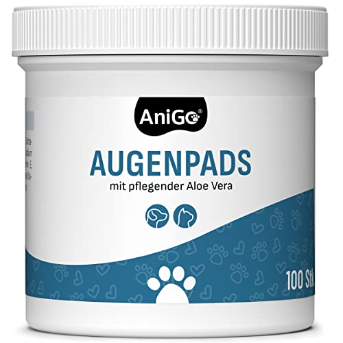 AniGo Augen Reinigungspads Hunde 100 Stück - Sanfte Reinigungstücher zur Augenpflege, Milde Augen...