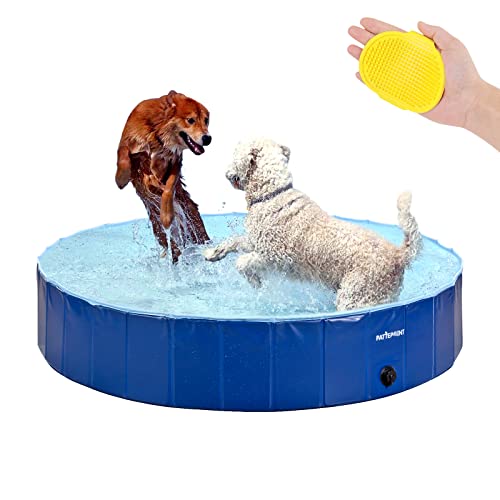 Hundepool Schwimmbecken Faltbarer Hund Planschbecken Swimmingpool Kinderpool Hundebadewanne Doggy Pool...