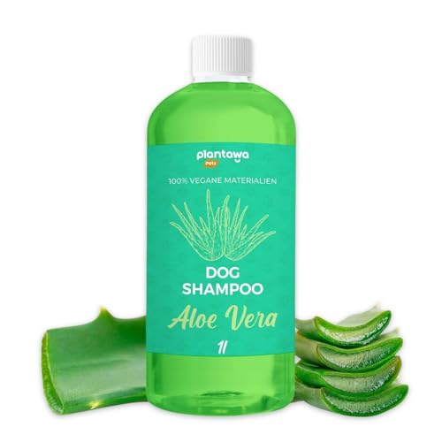 PLANTAWA - Aloe Vera Hundeshampoo 1L | Hundeshampoo für empfindliche Haut und Dermatitis |...