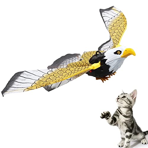Interaktives Katzenspielzeug in Vogelform, 16,54-Zoll-Haustierspielzeug mit aufgehängtem Draht, Flying...