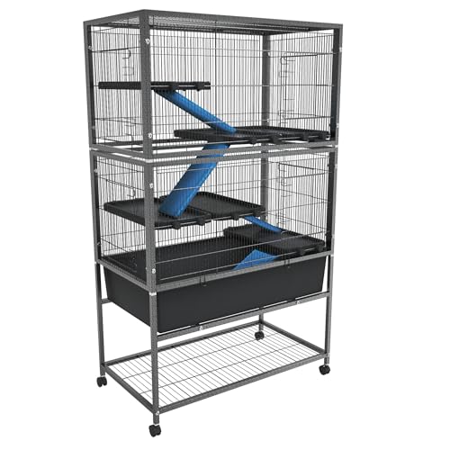 FIVMEN Hamsterkäfig Meerschweinchen Käfig 88x48x150 cm Kleintierkäfig Rattenkäfig mit...
