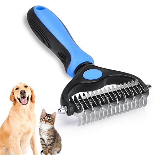 Waggydog Unterfellbürste Hunde Katzen, Unterfellbürste Entfilzungsstriegel für Hunde & Katzen mit...
