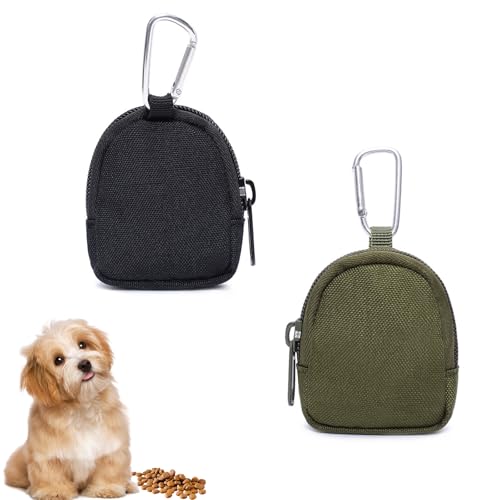 ZYETGH 2 Stück Leckerlibeutel für Hunde, Leckerlitasche für Hunde mit Reißverschluss Futterbeutel...