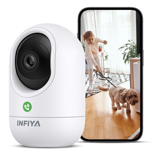 INFIYA Überwachungskamera Innen - 2K Kamera Überwachung Innen, Babyphone mit Kamera, WLAN Indoor...