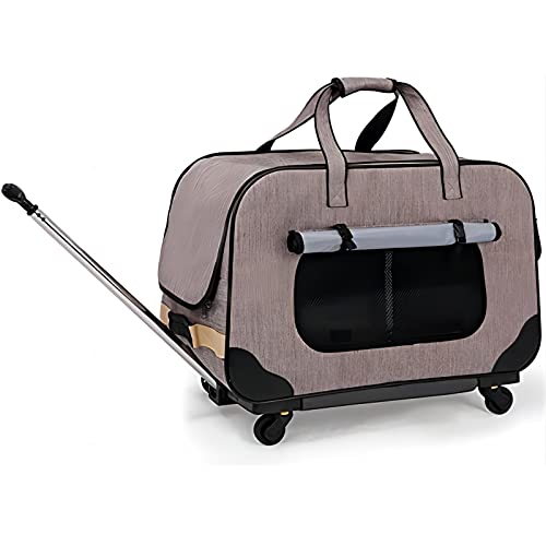 Haustiertransportbox, tragbare, abnehmbare Hundebox, separate Spurstange, großer Raum, zwei...