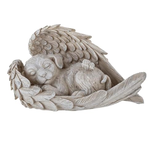 JAONLD Gedenkstein Hund Engel 11 x 8 cm, Haustier Hund Denkmal Grab Marker Tribut Statue, Hunde Grabstein...