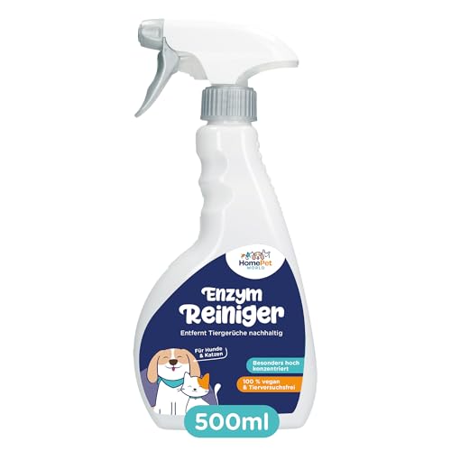 HomePetWorld Enzymreiniger Katzenurin 500ml - Enzymreiniger Geruchsentferner für Haustiere (Hund &...