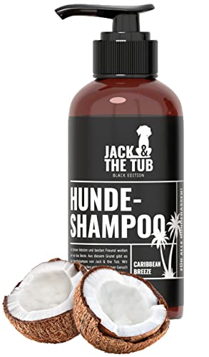 Jack & the Tub Hundeshampoo 500ml Caribbean Breeze - Black Edition, Hunde Shampoo mit Conditioner und...
