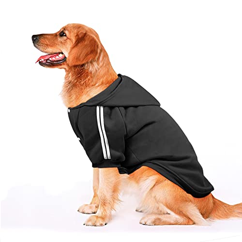 NAMSAN Hundepullover Warm Hundebekleidung Winterkleidung für Große Hunde Knopfdesign Hund Hoodie...