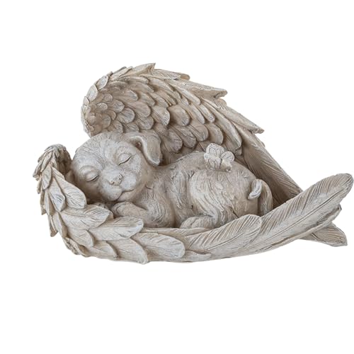 GmwyCzV Hund Grabsteine Statue, Hunde Engel Gedenkstatue, Hundegrabschmuck, Hund Engel Haustier Denkmal...