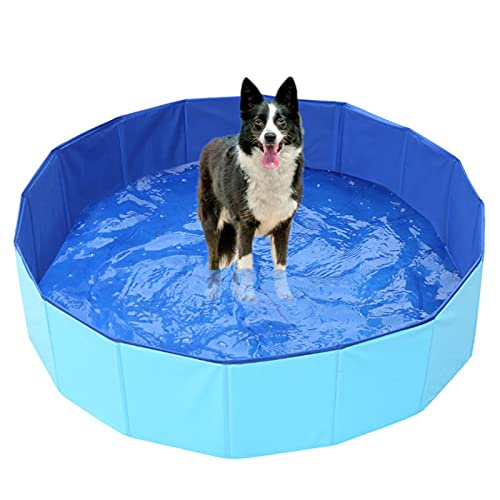 NLOOKS Hundeschwimmbad Faltbare Badewanne für Haustiere Großer Hundepool Faltbare Badewanne Pool Kinder...