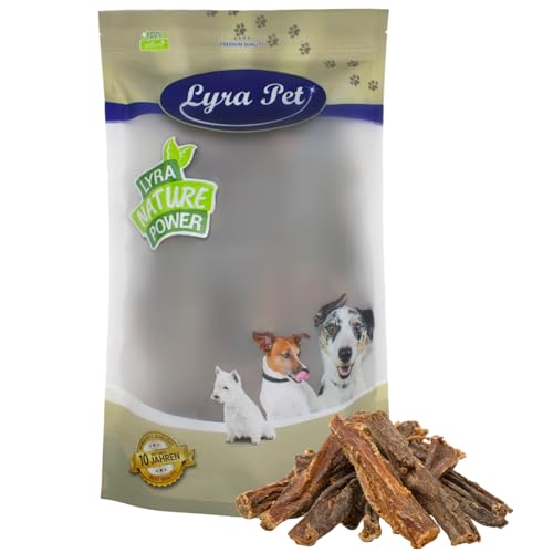 Lyra Pet® 1 kg Rinderdörrfleisch | Naturbelassener Kausnack zahnreinigend | Proteinhaltiges Leckerli...