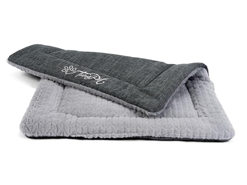 TrendPet Hundedecke Heaven gefütterte Liegedecke, Wendedecke für Hunde und Katzen, Grau (90x65cm)