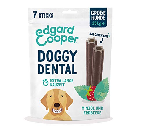 Edgard & Cooper Doggy Dental Sticks - 8 Packungen mit 7 Sticks - Frischer Atem, Starke Zähne, lang...