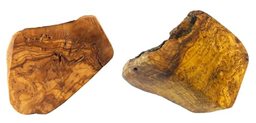 Matchpet Olivenholz Hund Kauwurzel für Hunde Mittel 2 Stück Kauholz für Hunde M Holzknochen als...