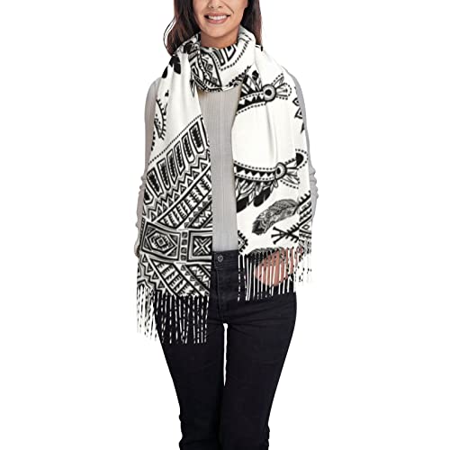 Chihuahua-Hunde-Winterschal, lang, weich, warm, Damen-Pashmina-Schal, Schal, Wickeltuch, Quaste,...