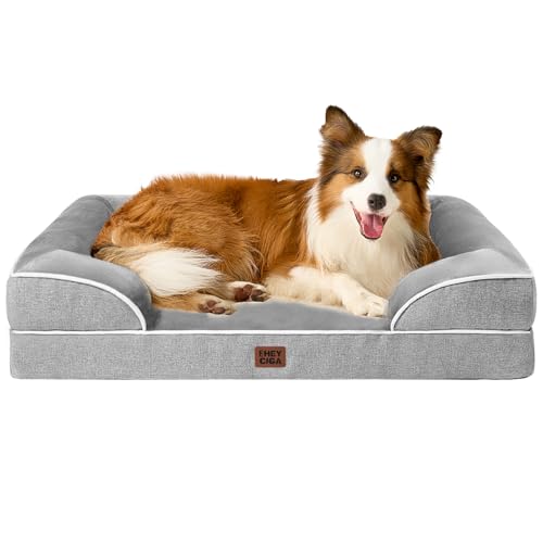 EHEYCIGA Orthopädisches Hundebett Grosse Hunde, 104x69cm, Memory Foam Hundekorb Mittelgroße Hunde,...