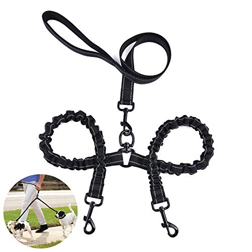 Doppelleine Hundeleine FüR 2 Hunde Trainingsleine Hund Verstellbar Hundeleine Elastisch Reflektierende...