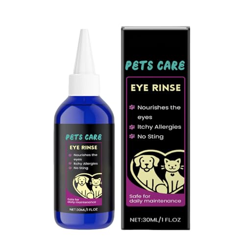 Generisch Hundeaugentropfen | 30ml Augenreinigungs Lösung Für Hunde | Flüssige Pflege Für Tierarzt...