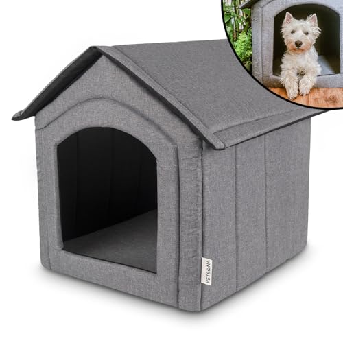 Petsona Hundehöhle Hundehütte Faltbare Mit Herausnehmbarem Dach Hundehaus Hundebett Katzenbett...
