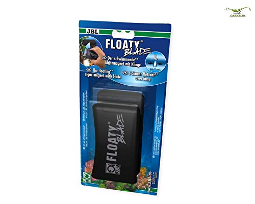 JBL Floaty Blade 6135200, Schwimmender Scheiben-Reinigungsmagnet mit Klinge für dicke Aquarienscheiben,...