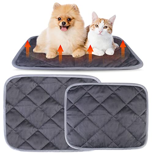 Vegena 2 Stück Katzendecke - Selbstheizende Decke für Katzen Hunde, Selbstwärmende Hundedecke...