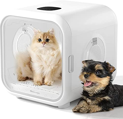 Homerunpet Drybo Plus Automatischer Haustiertrockner für Katzen und kleine Hunde, Ultraleiser Hundefön...