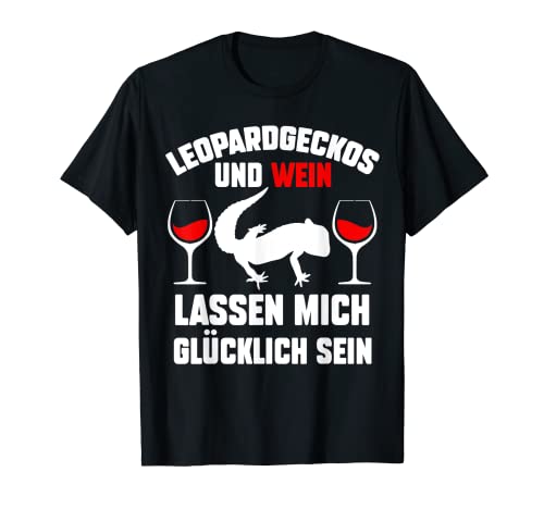 Wein Gecko Leopardgecko T-Shirt