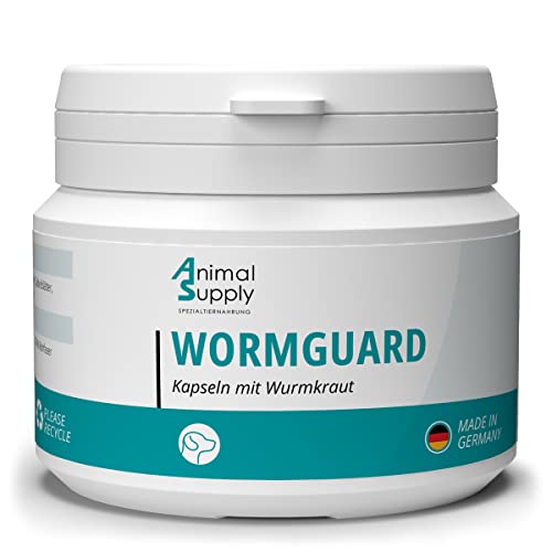 Animal Supply Wormguard Kapseln mit Wurmkraut, Wurmkur Alternative für Hunde 50 Tabletten –...